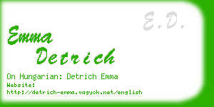 emma detrich business card